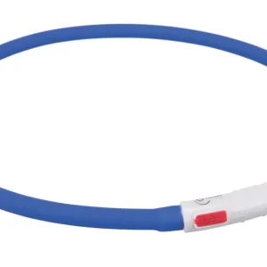 TRIXIE Leuchtring Silikon USB XS-XL 70 Centimeter blau Schneller Versand